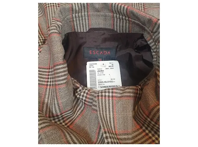 Escada Chaquetas Castaño Multicolor 