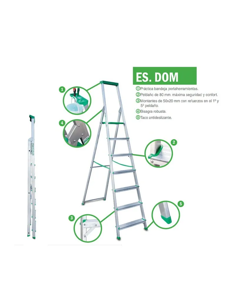Escalera Faraone Escalibur ES.DOM. 7 Peldaños.