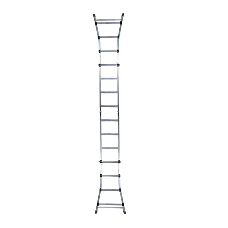 Escalera Telescópica Aluminio  3+3 Peldaños Perfil 67 mm.