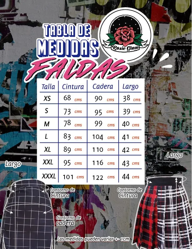 FALDA PLISADA CARGO  ROSIEGLAM