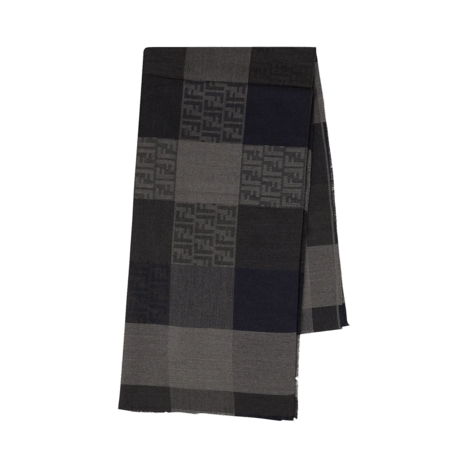 FENDI Jacquard Logo Zucca Pattern Shawl