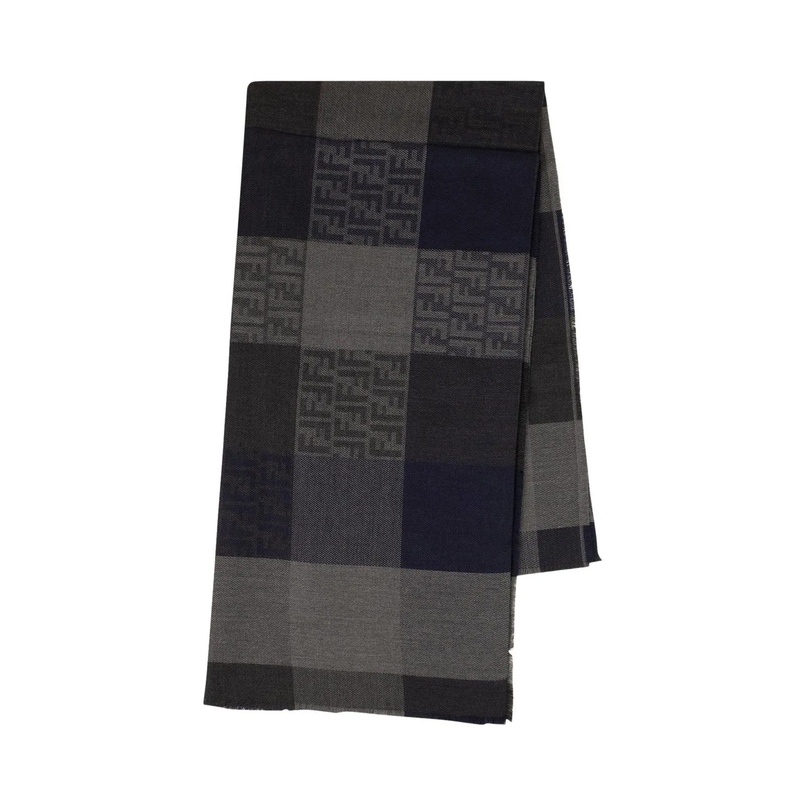 FENDI Jacquard Logo Zucca Pattern Shawl