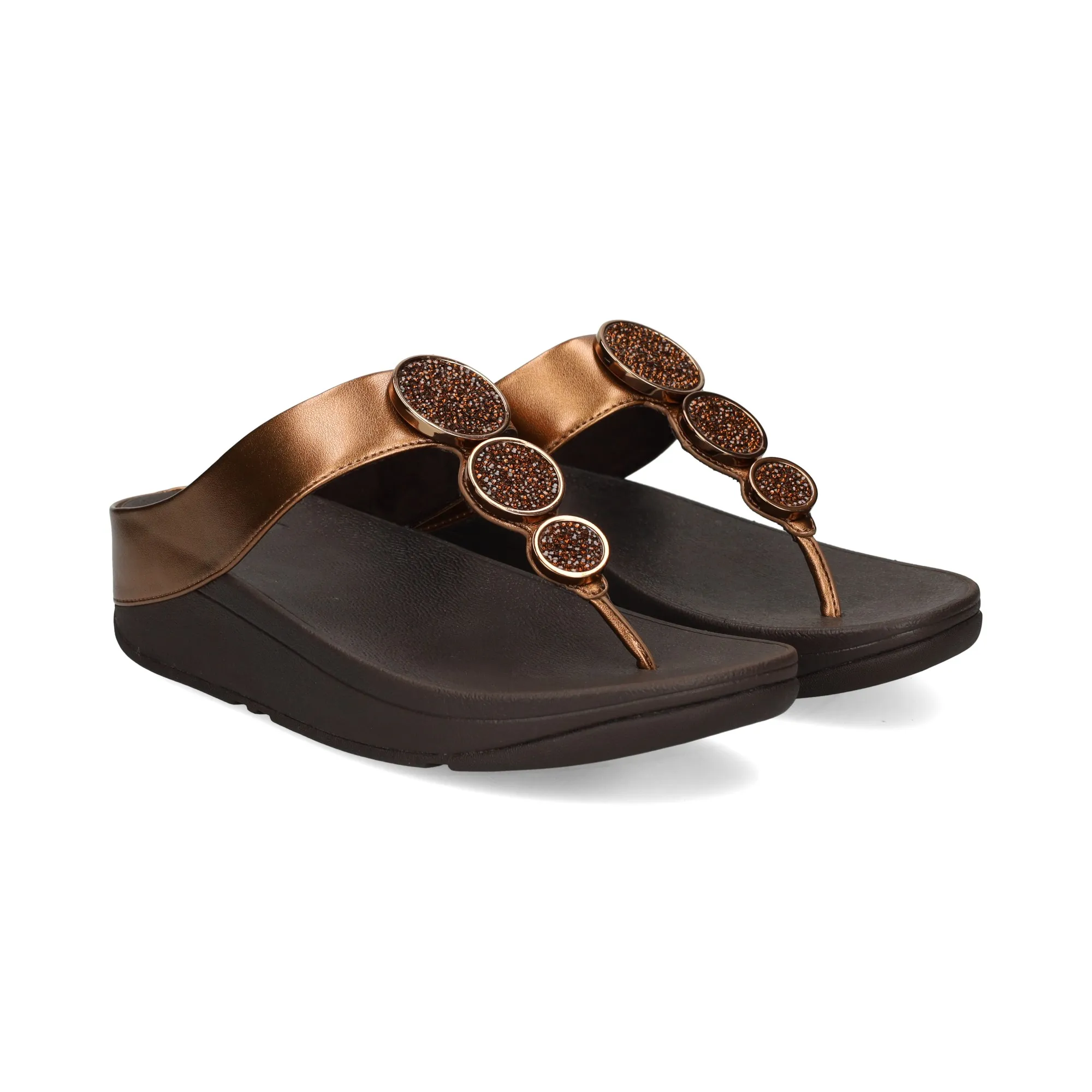 FITFLOP Sandalias cuña de Mujer 012 BRONZE