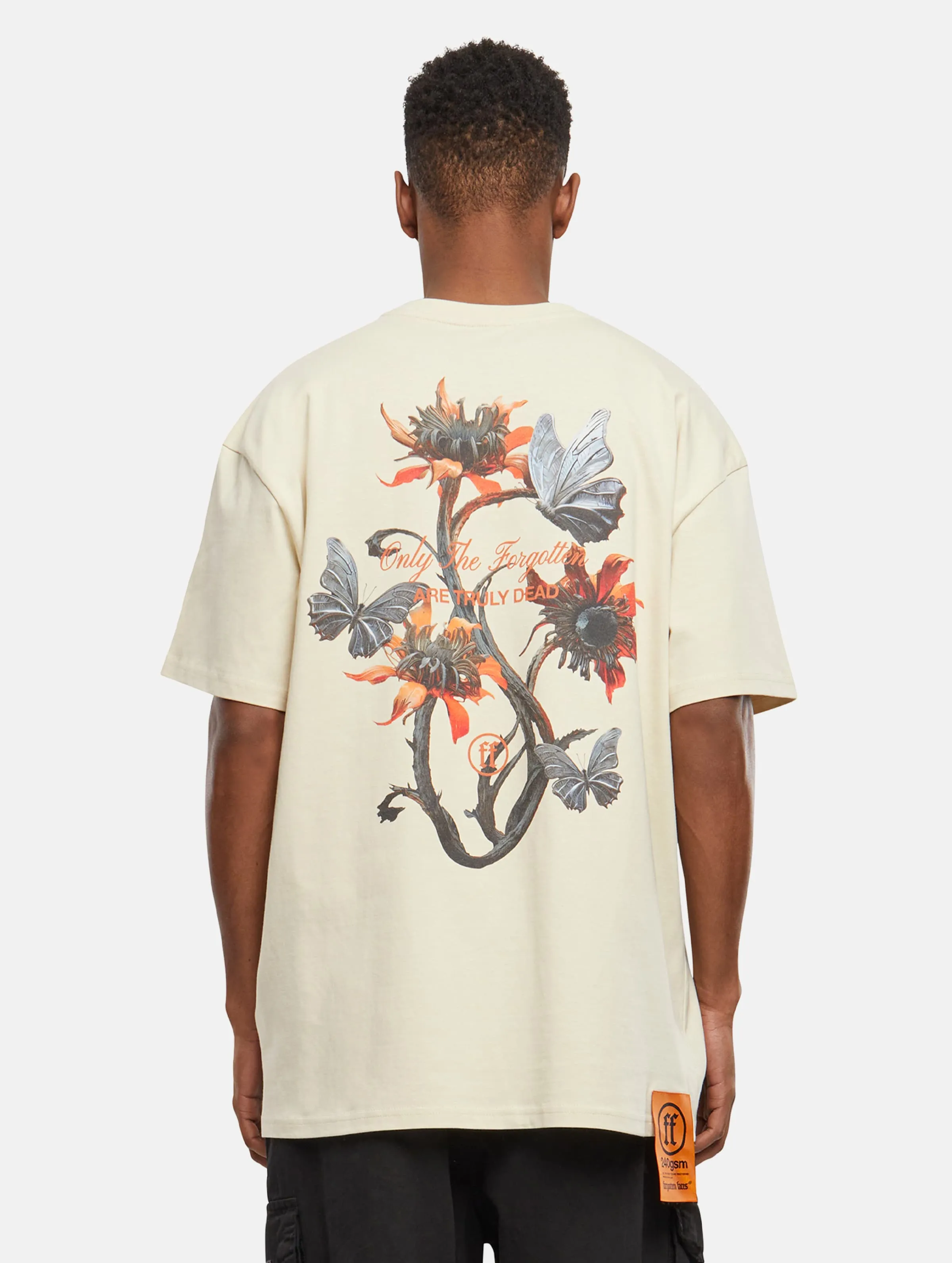 FORGOTTEN FACES BUTTERFLY FLOWERS OVERSIZE TSHIRTS