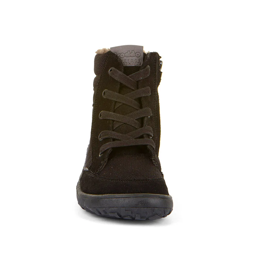 FRODDO BAREFOOT  TEX WOOL GROW BLACK  BOTINES DE CORDONES CON MEMBRANA TEX