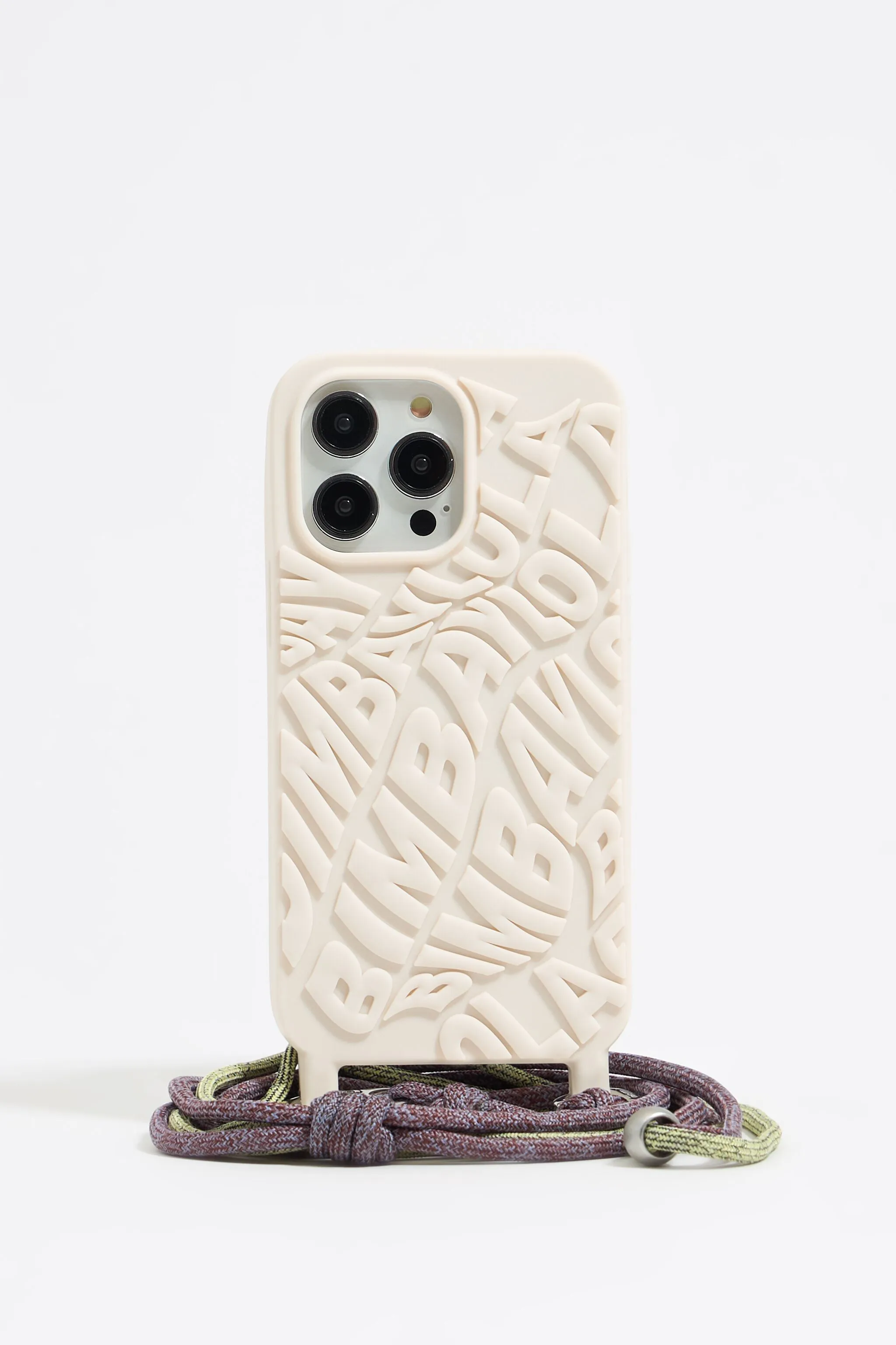Funda iPhone 15 Pro Max silicona logo marfil