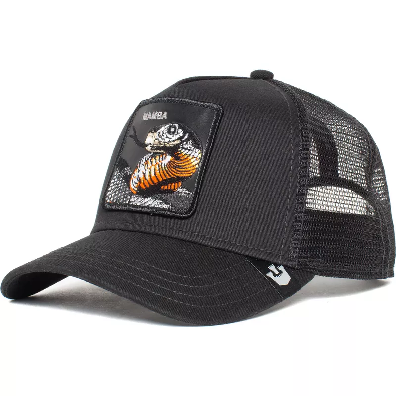 GORRA ANIMALES GOORIN BROS MAAMBAA TRUCKER  BLACK REF 1011024 MAMBA SERPIENTE NEGRO