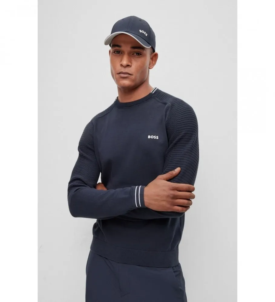 Gorra Sarga Logo Curvado marino