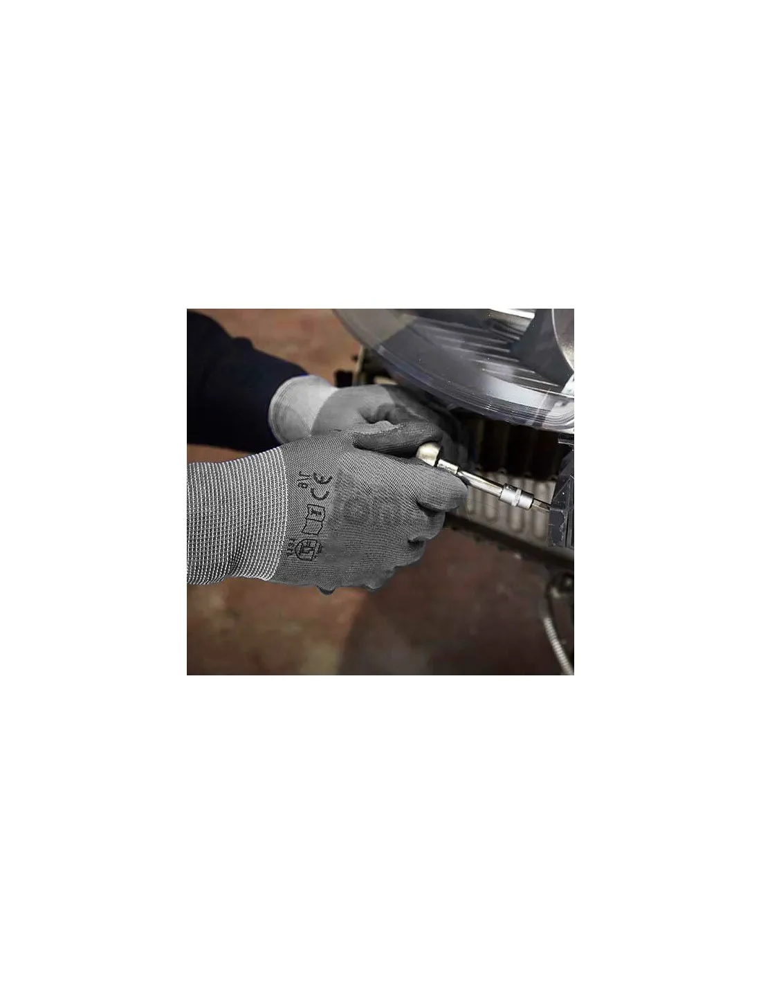 Guantes de trabajo Poliester + Poliuretano reutilizables