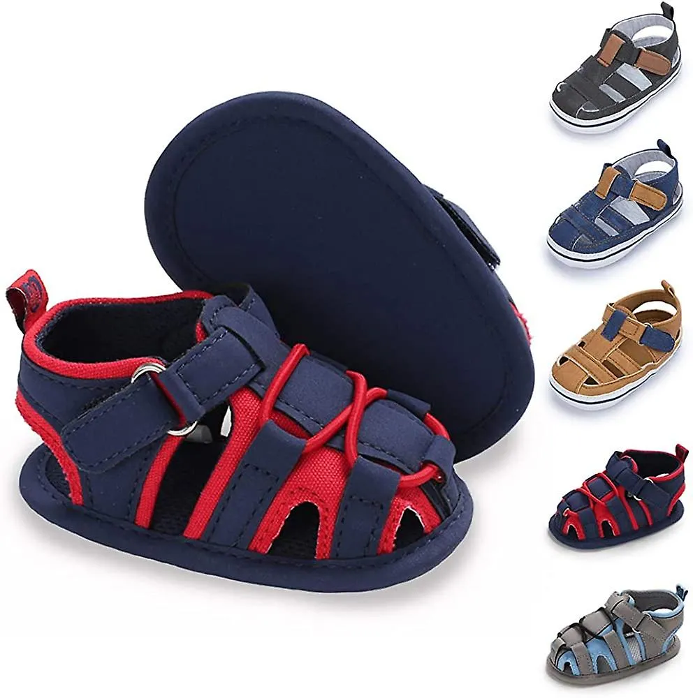 INFANT BABY BOYS GIRLS SUMMER BEACH SANDALS NON SLIP SOFT RUBBER SOLE TODDLER OUTDOOR CLOSEDTOE FIRST WALKER SHOES