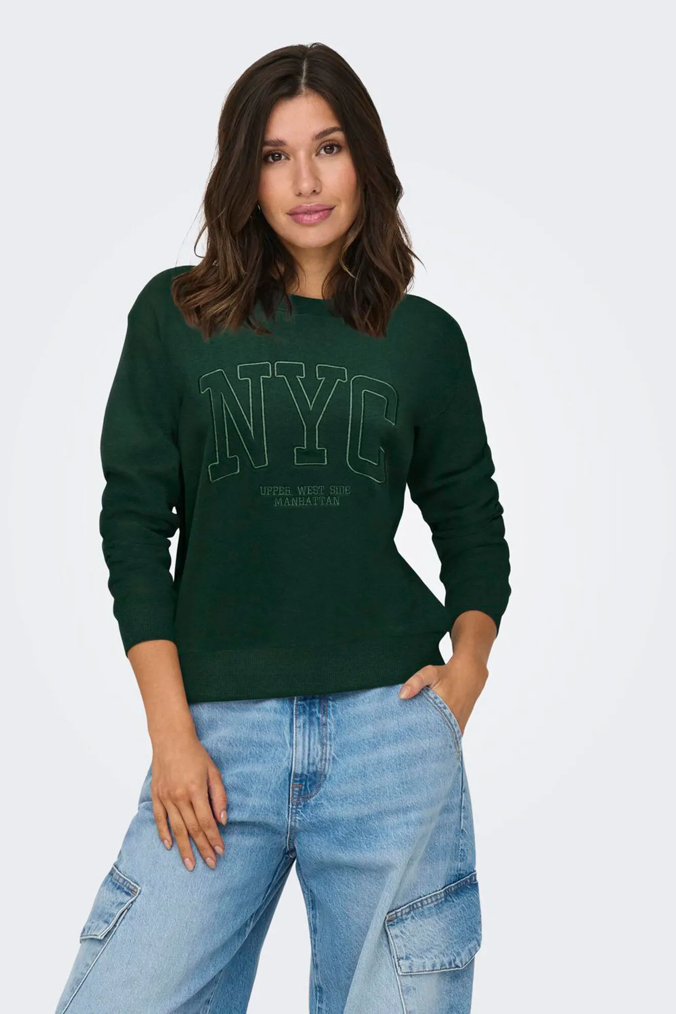 JDY Sudadera de cuello redondo