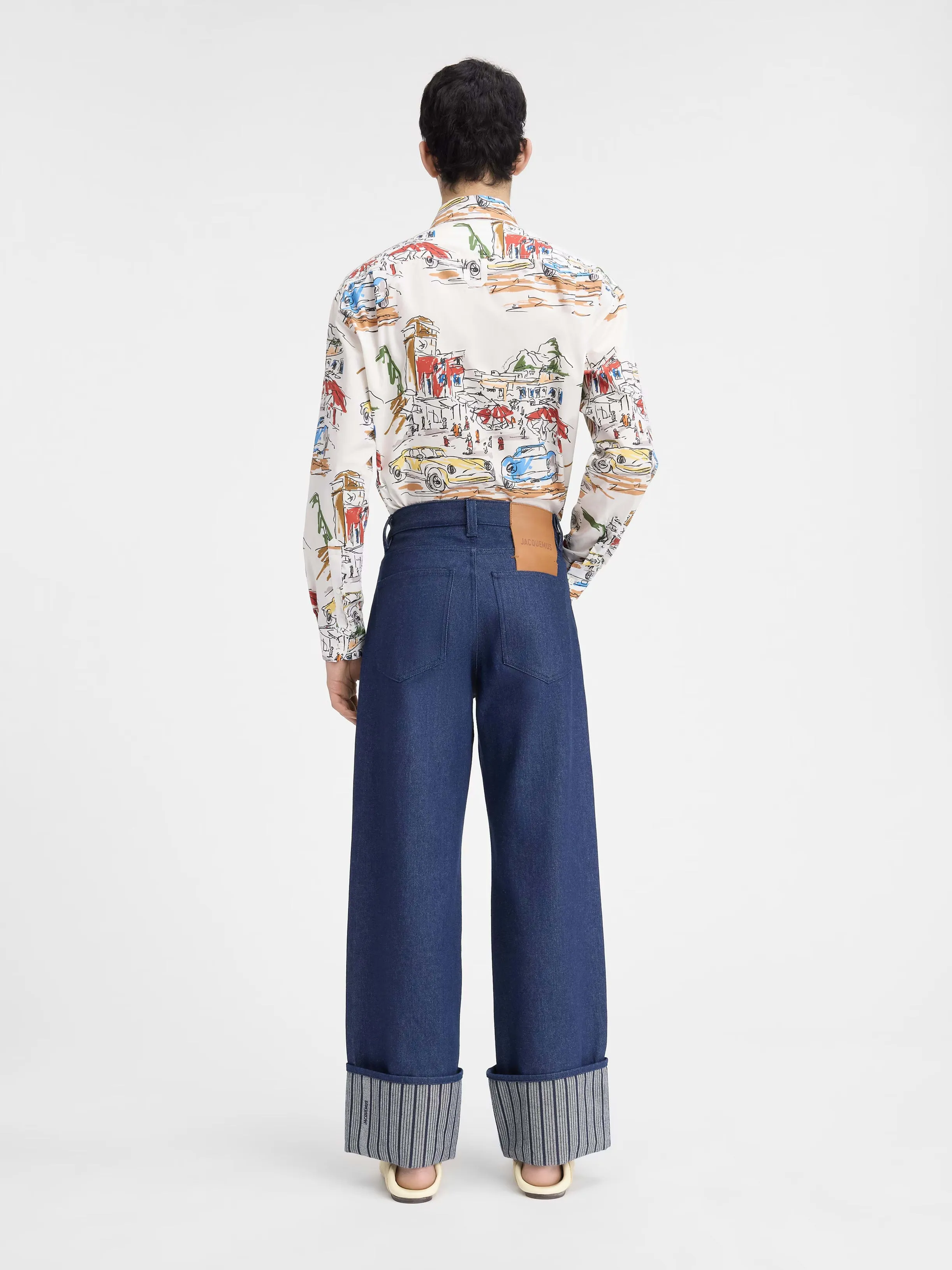 Le De Nimes Large Navy Navy Stripe