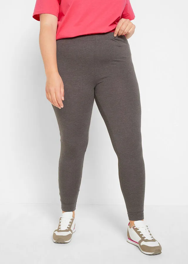 LEGGINGS ELáSTICOS (2 UNIDADES) ANTRACITA JASPEADONEGRO