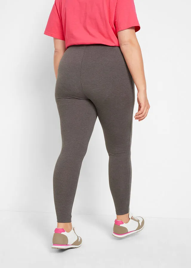 LEGGINGS ELáSTICOS (2 UNIDADES) ANTRACITA JASPEADONEGRO