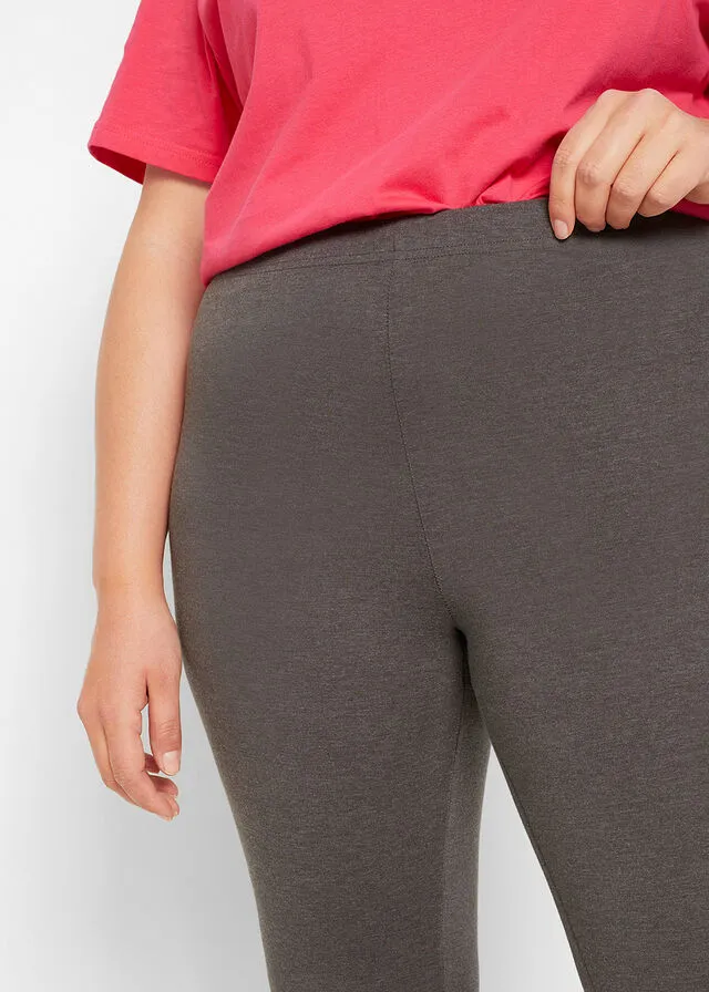 LEGGINGS ELáSTICOS (2 UNIDADES) ANTRACITA JASPEADONEGRO