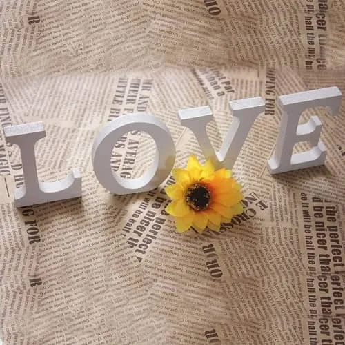 Letra M Madera Decorativo 11 Cm  Blanco