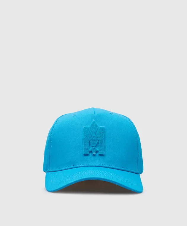 MACKAGE BLUE ANDERSONV CAP WITH TEXTURED LOGO PATCH