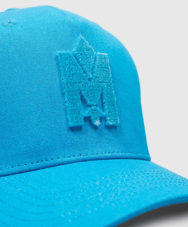 MACKAGE BLUE ANDERSONV CAP WITH TEXTURED LOGO PATCH