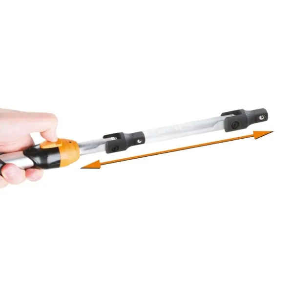 Mango extensible con macho de 1/2" articulado
