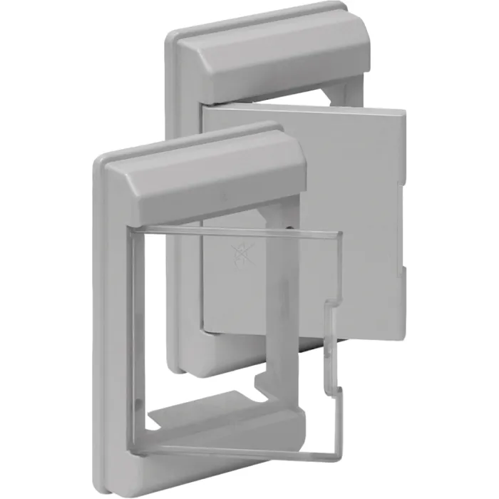 Marco color gris y puerta transparente para cajas Serie CLÁSICA  123 x 200 x 40 mm Para cajas refs 692 y 199 Solera