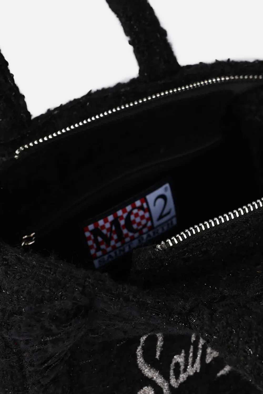 MC2 Saint Barth Bolso Mini Vanity Tweed Black