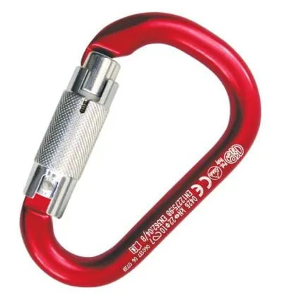 Mosquetón Kong Hms Napik de metal anodizado con cierre giratorio