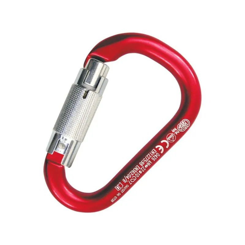 Mosquetón Kong Hms Napik de metal anodizado con cierre giratorio