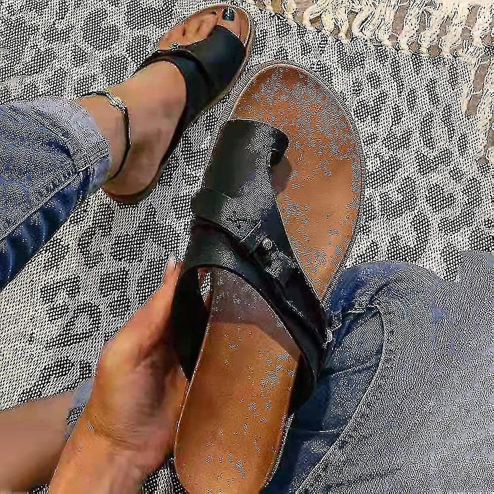 Mujeres Chanclas ortopédicas Deslizadores Slip On Sandalias Flat Casual Beach Slippers Shoes