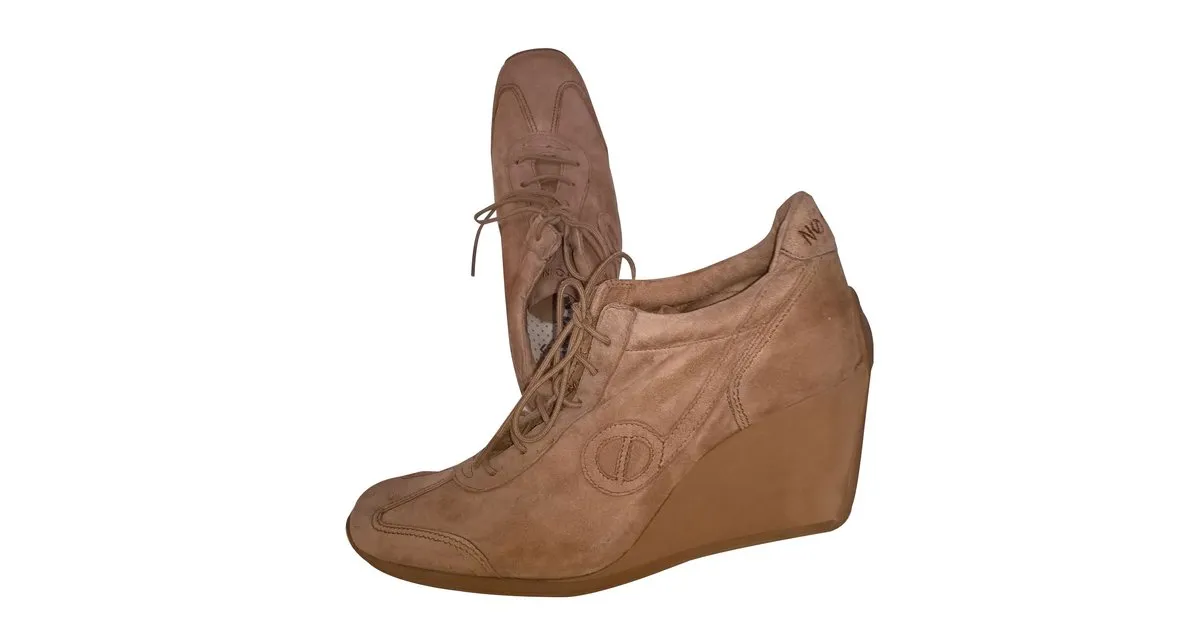 No Name Tacones de cuña Beige 