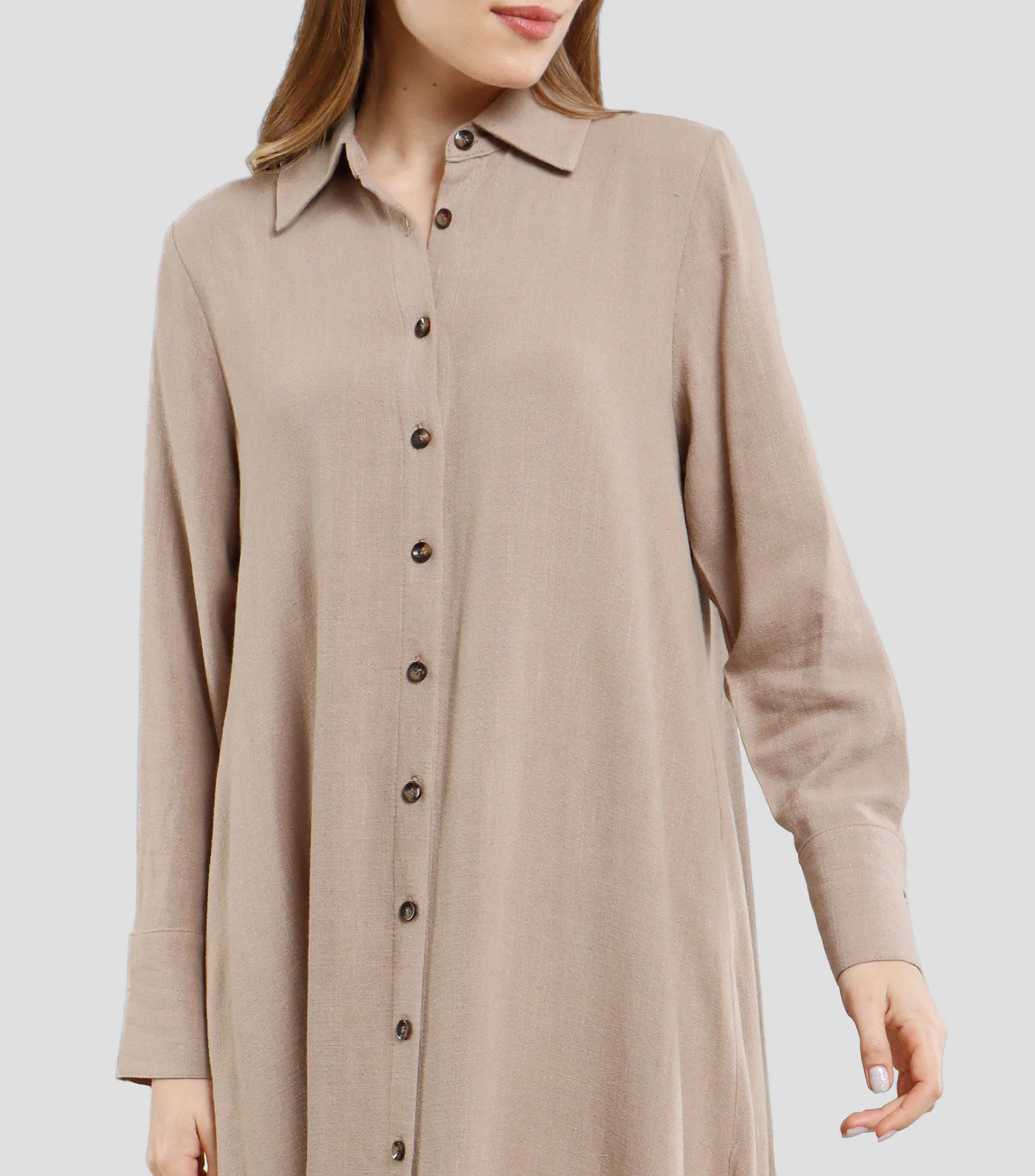 Octavia Vestido Maxi manga larga Mujer