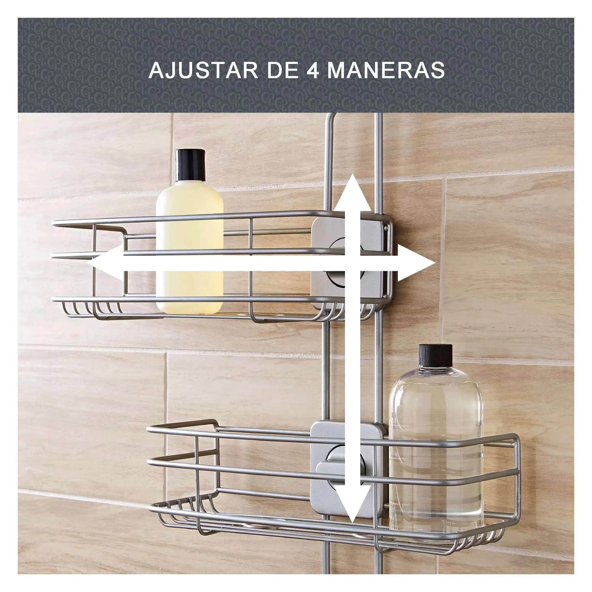 Organizador de Ducha de 3 Niveles Ajustable