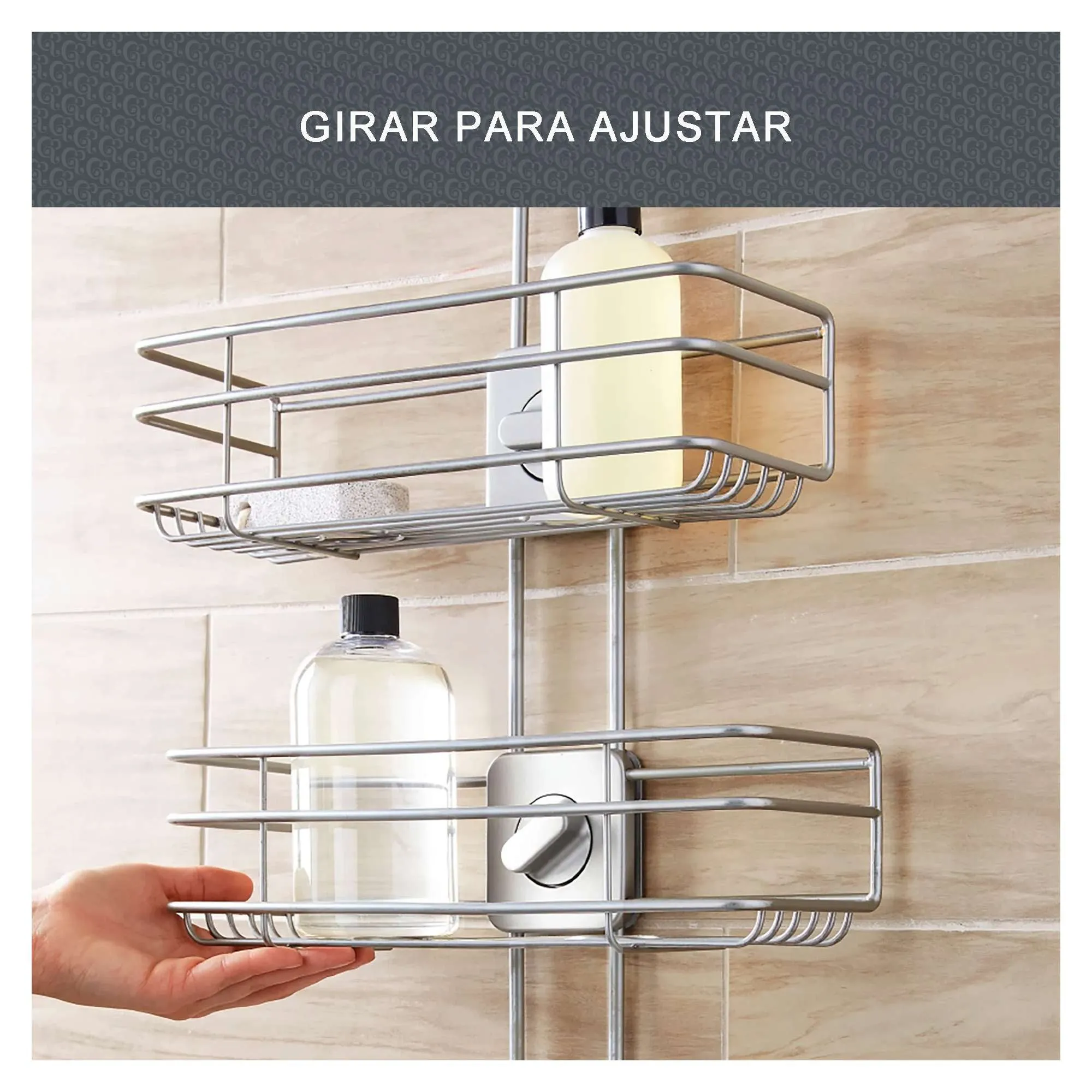 Organizador de Ducha de 3 Niveles Ajustable
