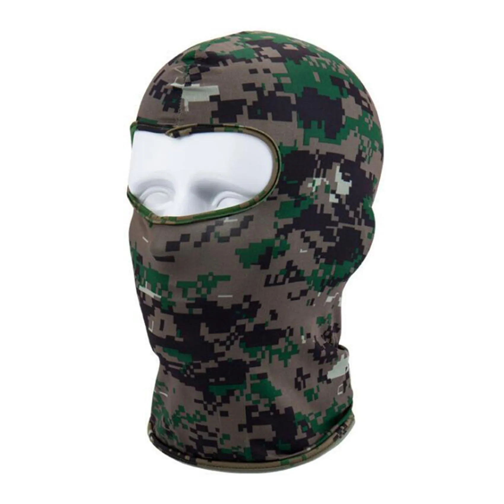 Outdoor Spandex Thin Motorcycle Cycling Ski Mask With Ghillie Suit Thread Camouflage Lightweight Hu