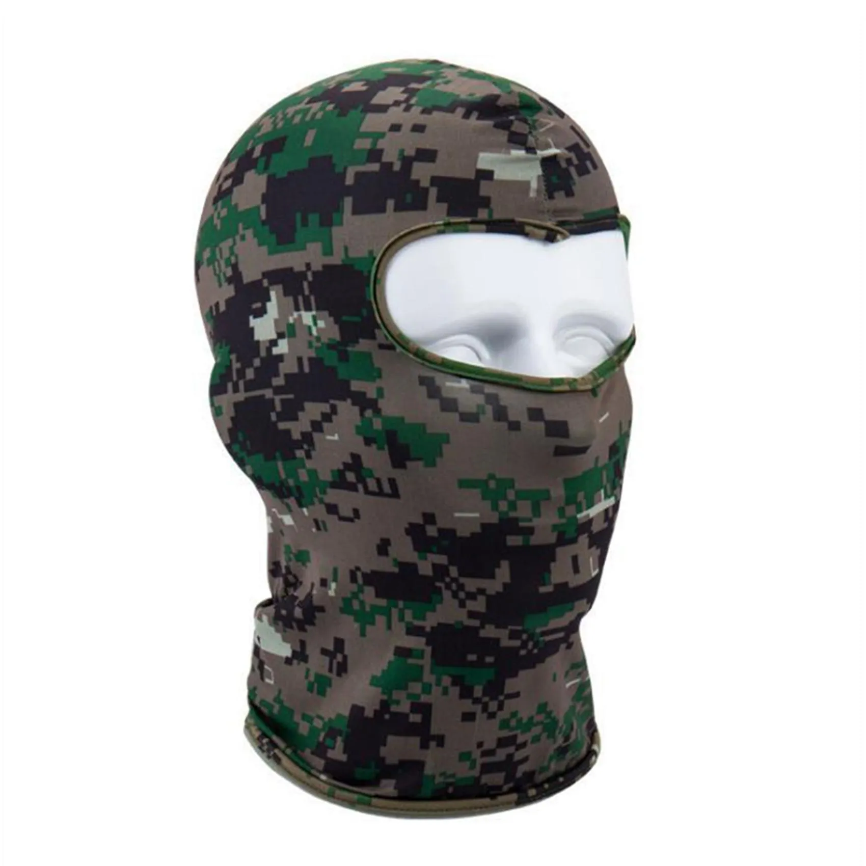 Outdoor Spandex Thin Motorcycle Cycling Ski Mask With Ghillie Suit Thread Camouflage Lightweight Hu