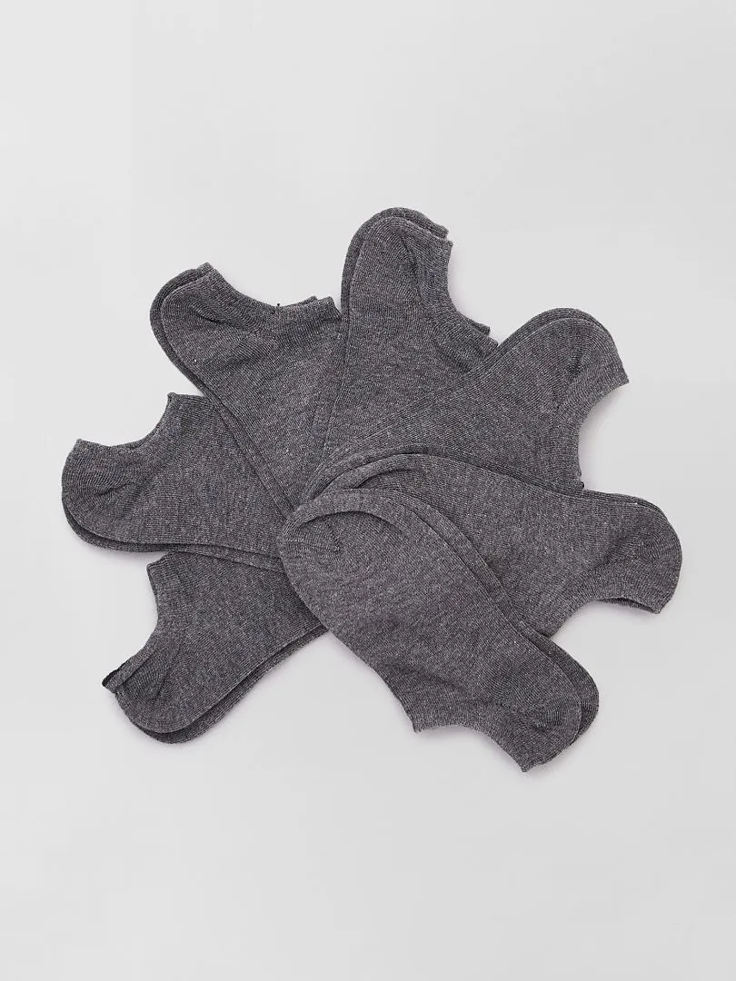 PACK DE 7 PARES DE CALCETINES INVISIBLES  GRIS