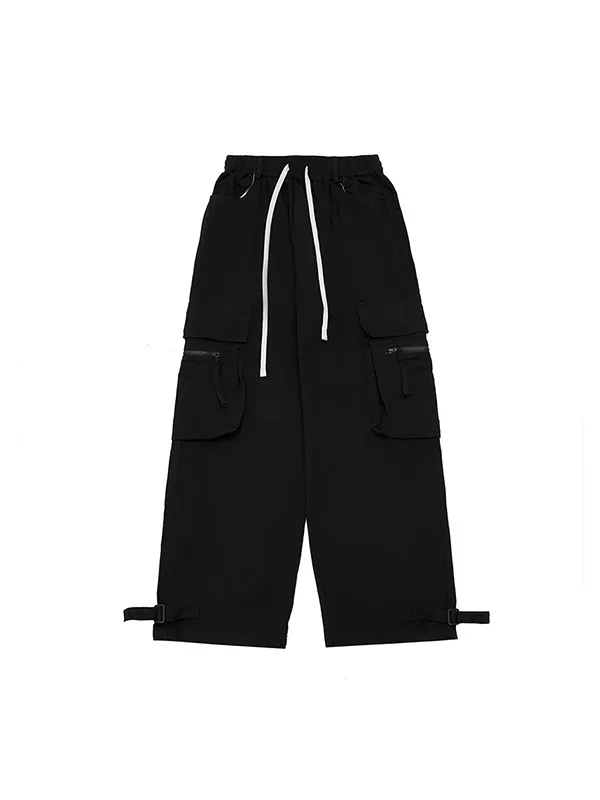 Pantalones cargo plisados de calle