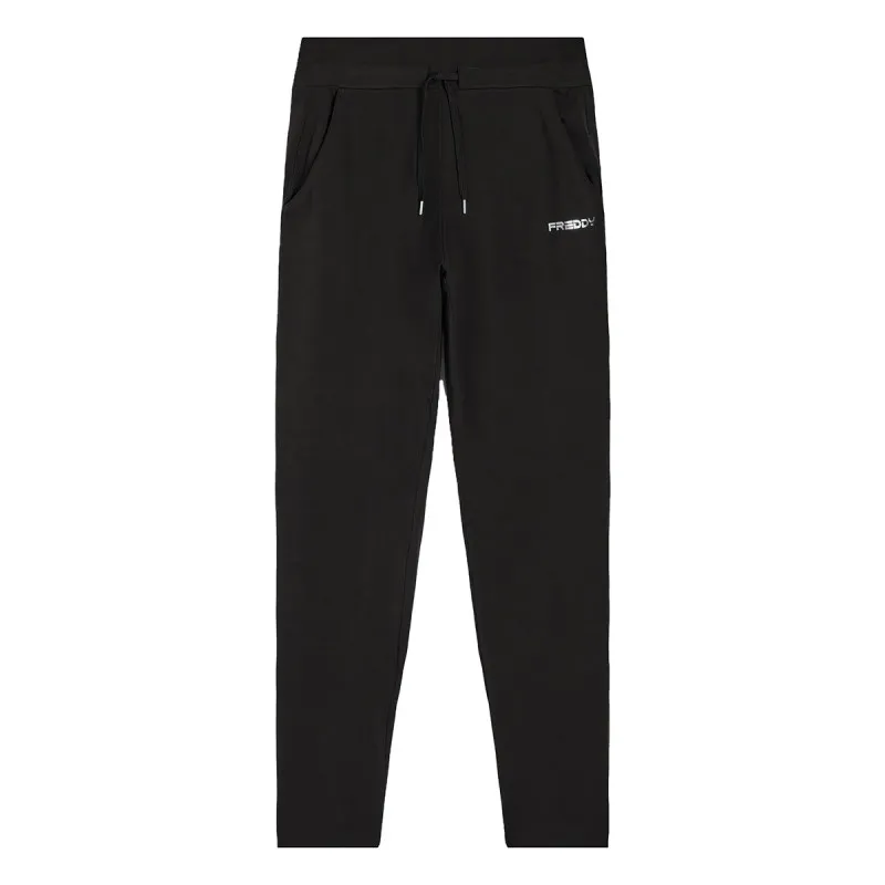 Pantalones Freddy de jersey con cintura alta y dobladillo plegable