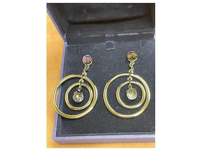 Pendientes colgantes Swarovski Azul Verde Púrpura 