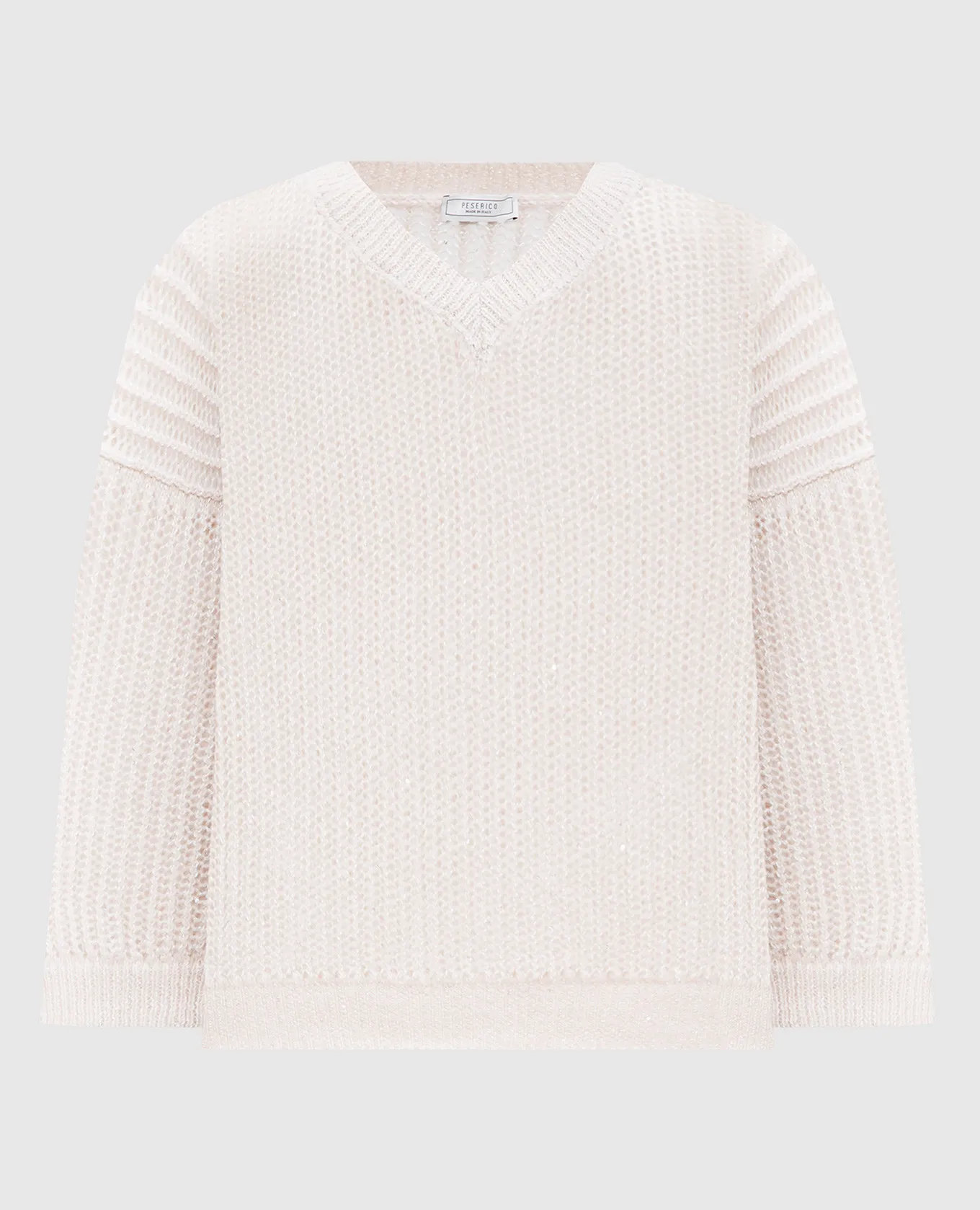 Peserico Beige pullover with wool and sequins