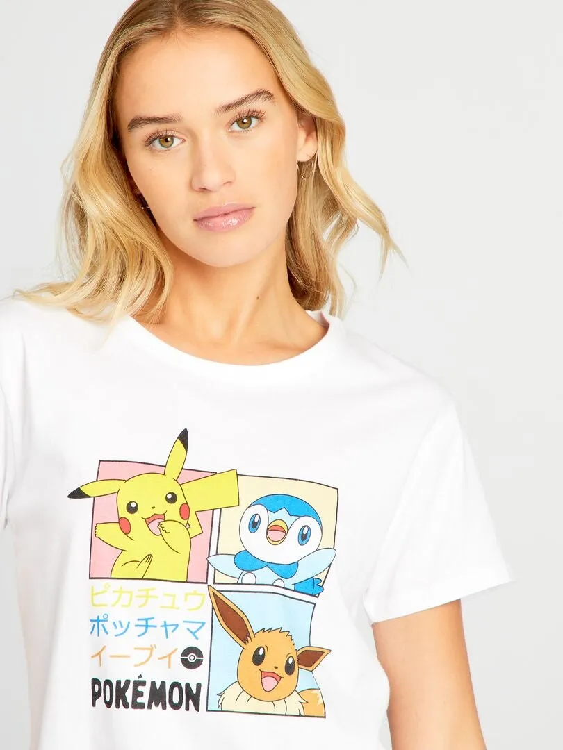 PIJAMA CORTO CON ESTAMPADO DE 'POKEMON'  2 PIEZAS  ROSA