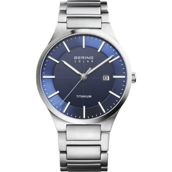 Reloj Bering Titanio Azul/Gris