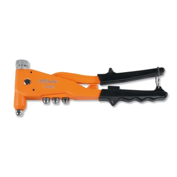 Remachadora para insertos roscados con 4 boquillas intercambiables y 4 pasadores (M3, M4, M5 y M6)