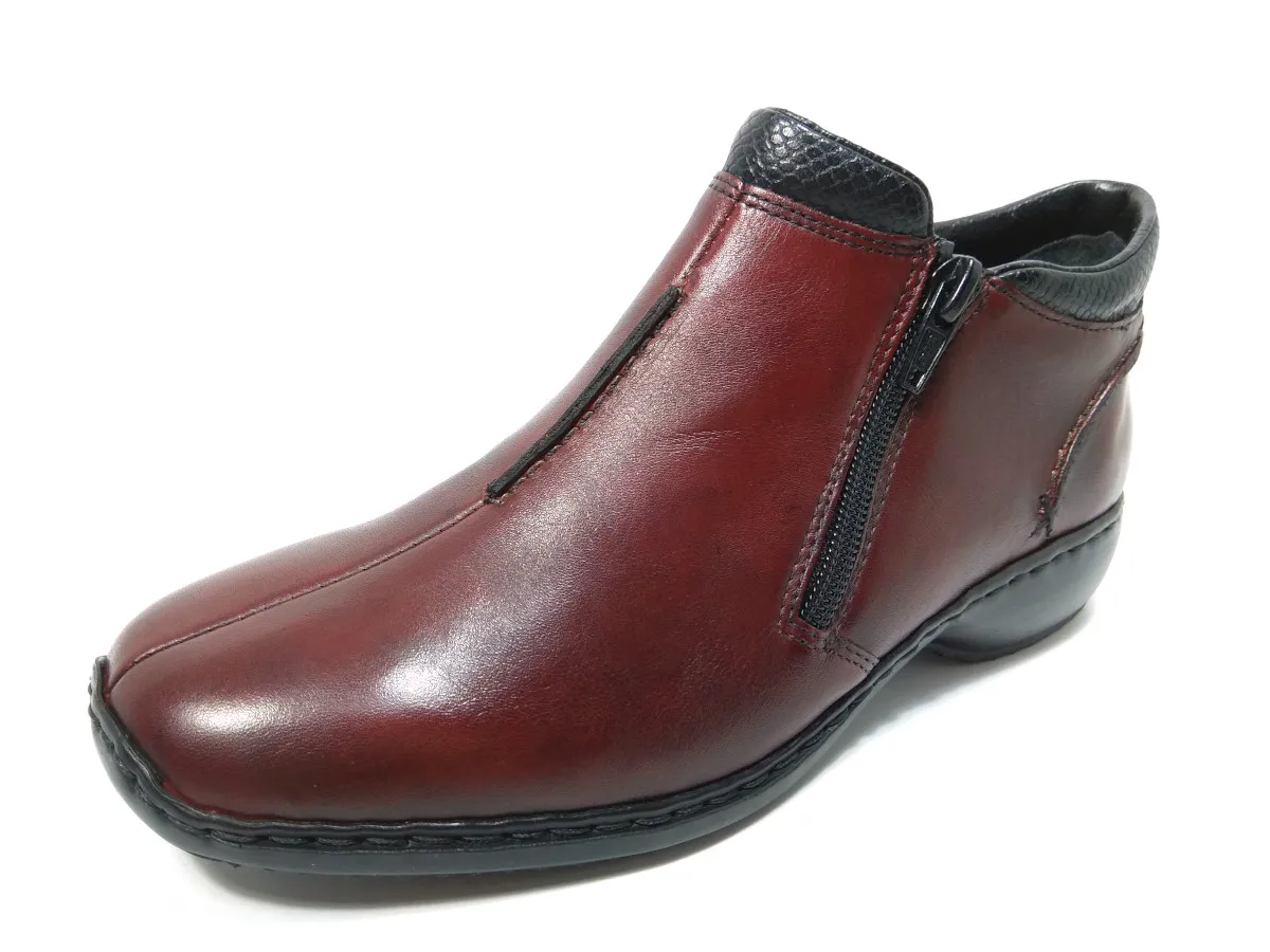 Rieker Botín doble cremallera 13882 Burdeos
