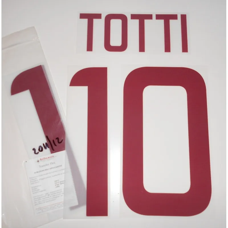 Roma 10 Totti nombre y número de lejos camiseta 2011/12