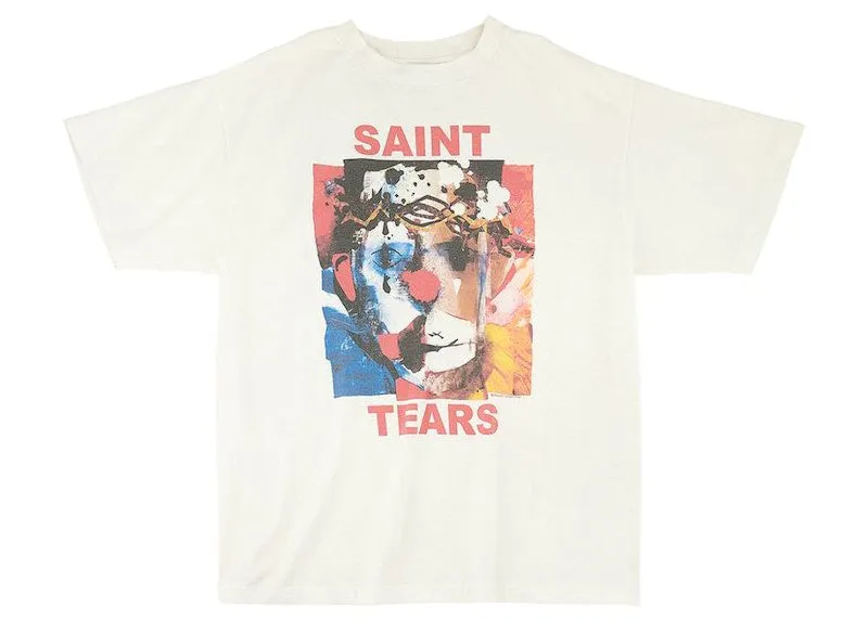 SAINT MXXXXXX X DENIM TEARS CLOWN TSHIRT WHITE