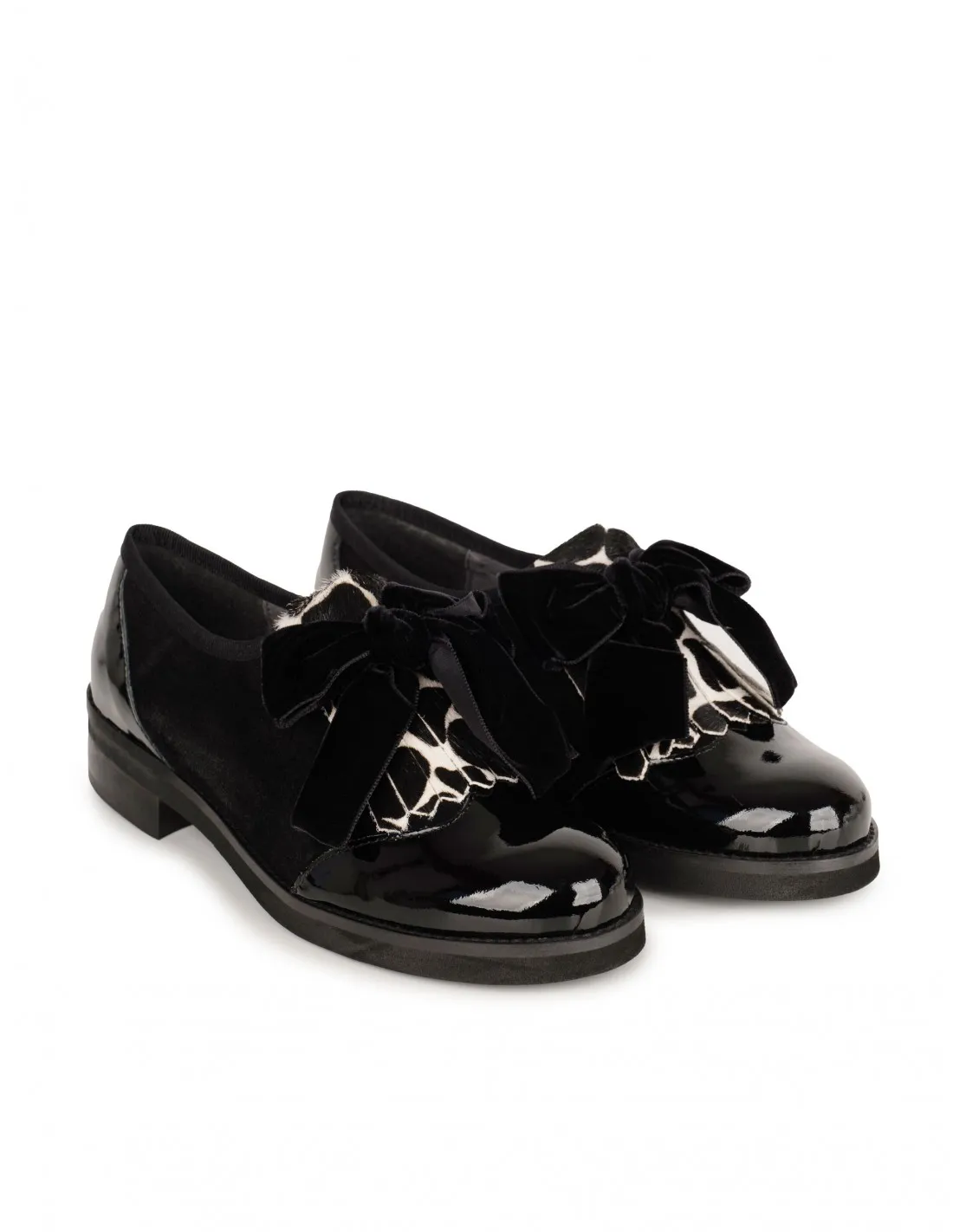 SALONISSIMOS Zapatos Charol Lengüeta Pelo