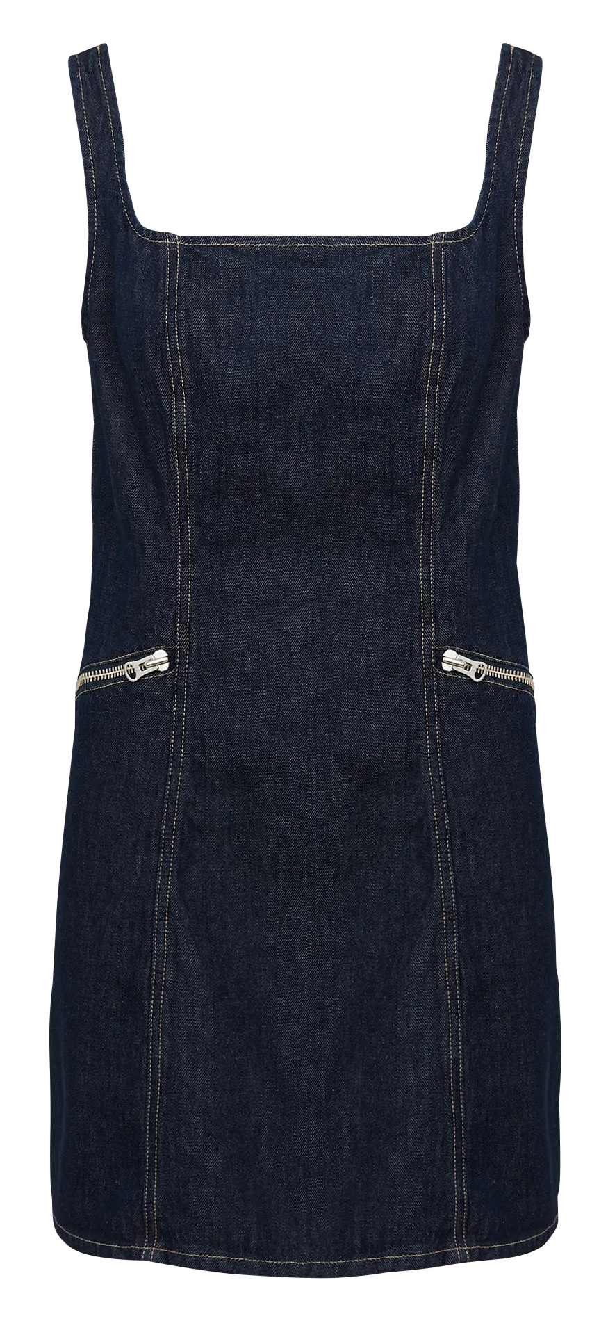 SAMSOE SAMSOE GAGA  VESTIDO CORTO VAQUERO CON CUELLO CUADRADO EN VAQUEROS BRUT