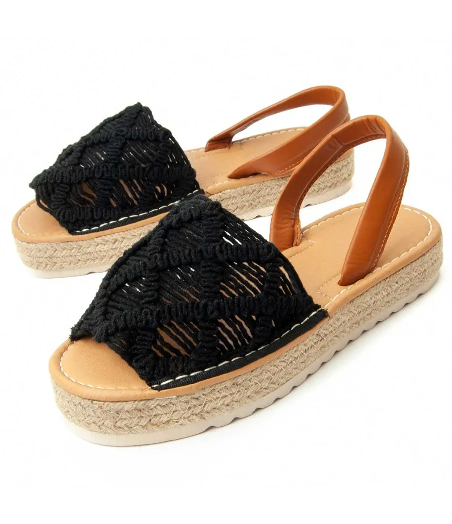 Sandalia Casual Para Mujer.  Montevita  Eivissa  89588 Negro