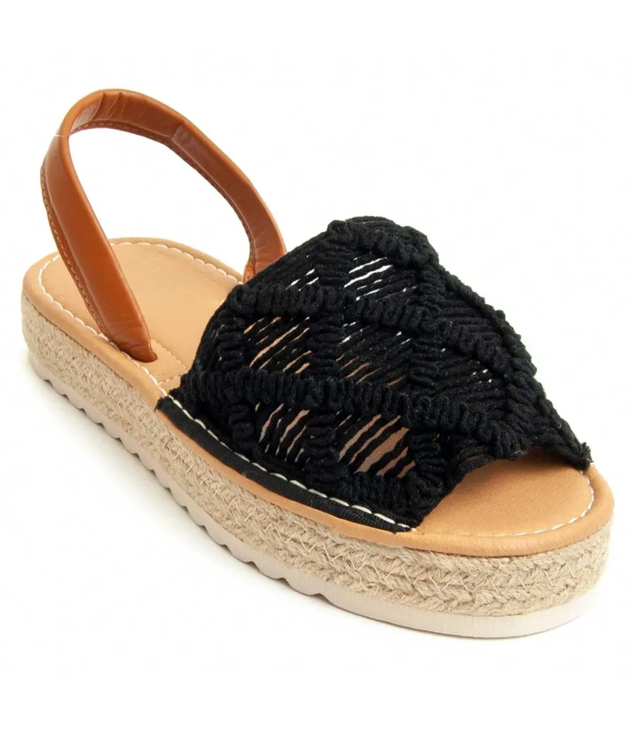 Sandalia Casual Para Mujer.  Montevita  Eivissa  89588 Negro
