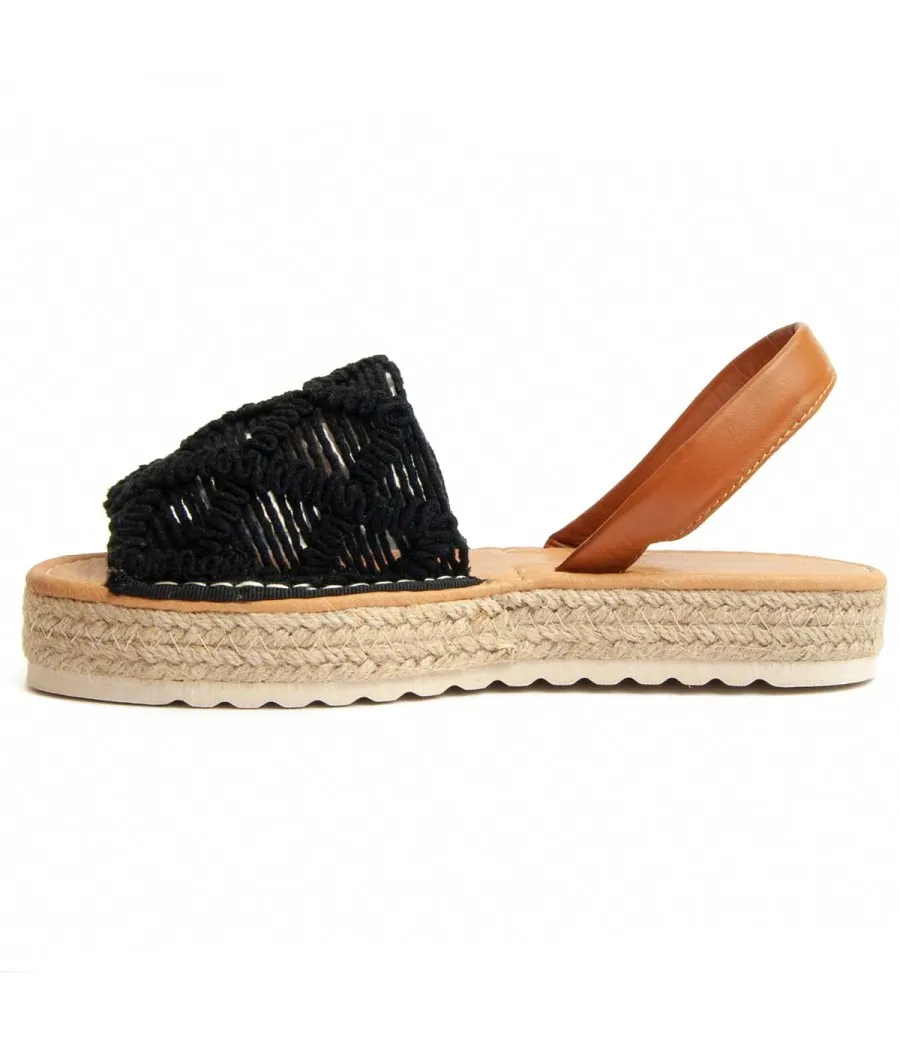 Sandalia Casual Para Mujer.  Montevita  Eivissa  89588 Negro